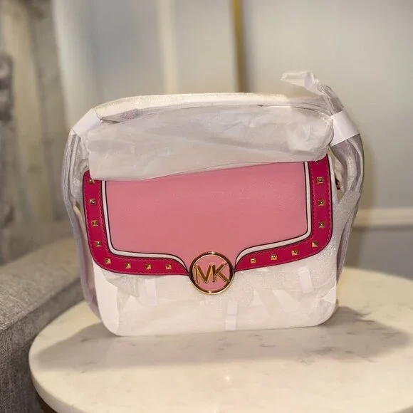 Michael Kors Leida Medium Studded Shoulder Bag / Crossbody Bag (NWT) Crossbody Bags